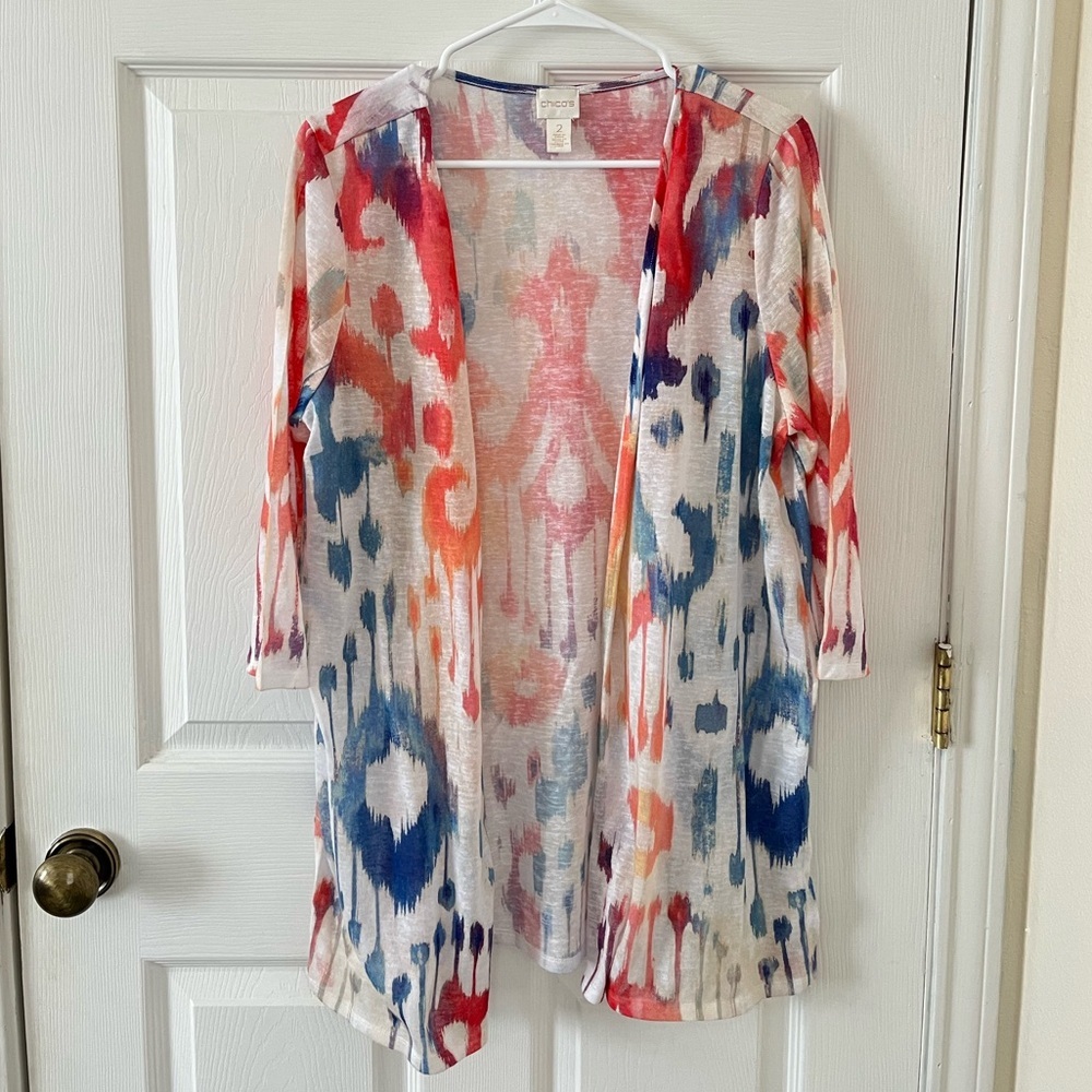 Chico's Multicolor Thin Cardigan